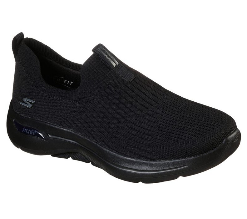 Skechers Gowalk Arch Fit - Iconic - Womens Slip On Shoes Black [AU-CI6420]